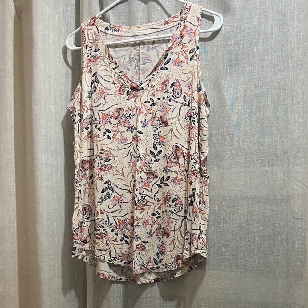 Floral V-Neck Tank Top